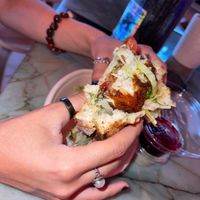 Maitake Sammich on toast  at Hi Flora! in Minneapolis