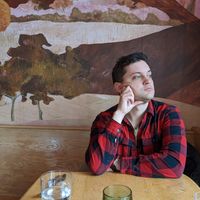 My non-vegan husband lol at Hi Flora! in Minneapolis