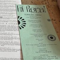 Thc menu   at Hi Flora! in Minneapolis
