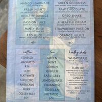 Menu  at Ithaka Warung Ubud in Gianyar