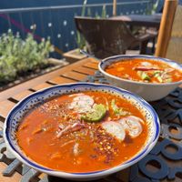 Pozole at Chepenka Catering in Tepoztlan