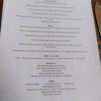 Current Menu at The Old Courthouse in Caernarfon