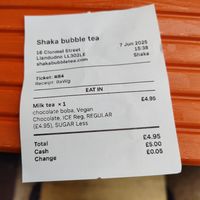  at Shaka Bubble Tea in Llandudno