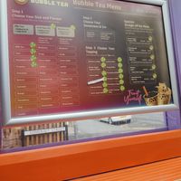 All vegan options clearly marked at Shaka Bubble Tea in Llandudno