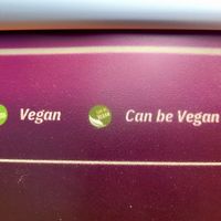 Vegan Labels. at Shaka Bubble Tea in Llandudno