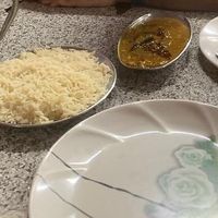 Dal tadka and rice at Manhar in Mathura