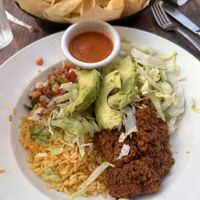  Vegan chorizo bowl with chips   at Lago Tacos in Minneapolis
