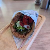 Falafel pita at Papu Gyros in Ksamil