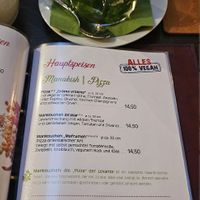 Speisekarte at Koriander in Coburg