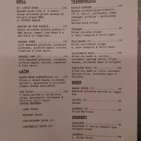 The menu at Krøl in Malmo