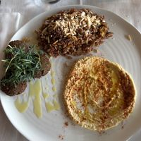hummus plate  at La Plume in Peschiera Del Garda