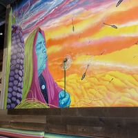 Beautiful murals and decor  at Zentli in Evanston