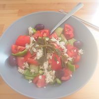 Greek salad  at T Veg  in Rhodes