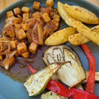 Black Pepper Tofu at T Veg  in Rhodes