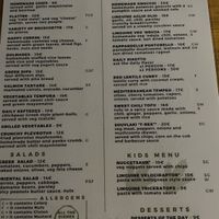 Menu  at T Veg  in Rhodes