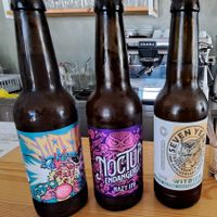 Local beers at T Veg  in Rhodes