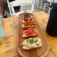 There was an extra bruschetta, but we had eaten it before taking the photo😲  at T Veg  in Rhodes