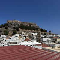 View from table   at T Veg  in Rhodes