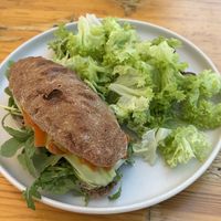 vegan salmon sandwich   at T Veg  in Rhodes