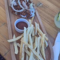 Pita with vegan Gyros and fries at T Veg  in Rhodes