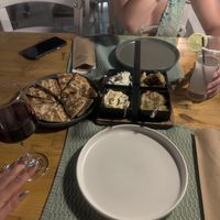 This range of ‘dips’ were super authentic and tasty and the red wine was beautiful!🍷  at T Veg  in Rhodes