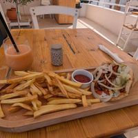 Smoothie and  vegan gyros at T Veg  in Rhodes