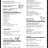 Menu - most options can be made vegan   at Fika - Hove in Hove