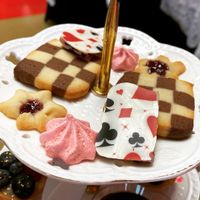 Checkerboard shortbread cookies, raspberry spritzes and other sweet treats .  at Queen of Hearts in Henderson