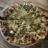 The G.O.A.T. Pizza (vegan cheese, no honey)  at Bar Neon in Toronto