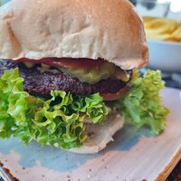 Vegan burger at Smiths Craft Beer House in Queenstown