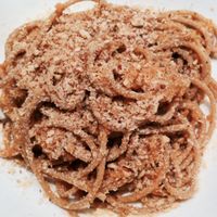 wholemeal spaghetti with pears and squash at I Sapori di Liila in Mentana