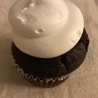 Chocolate on vanilla cupcake   at Baked Cravings in New York City