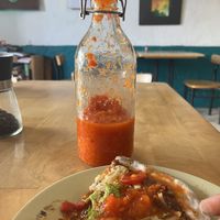 The fermented chilli sauce is the bomb  at  夏太熱 Summer Too Hot Pizzatopia in Hualien