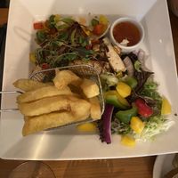 Thai tofu with spicy sweet chilli sauce  at Lewis's Bistro in Grasmere