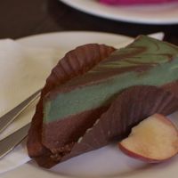 Choc-mint slice at Wray Organic Market & Cafe in Toowoomba