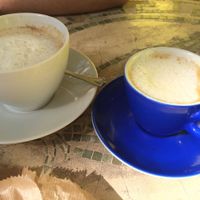 coffees - not the best, but ok.  at Fair und Quer - Steubenstrasse in Heidelberg