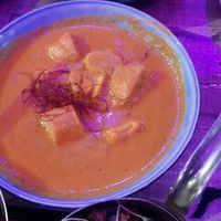 Mango curry and okra at Indian Room in West End