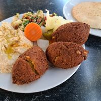 Mid-size mezze platter at Bocaito Andalusi Halal in Cordoba