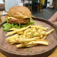 Chicken burger  at Sauce Tree Sanur: Plant Based Cafe in Sanur