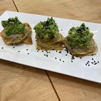 This is the crispy potato appetizer- delicious !  at Red's Leaf Café in Metuchen