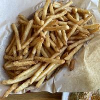 Crispy fries appetizer. It does come with mayo sauce (for the vegetarian friends), but I just enjoyed with ketchup instead 💚  at Med Box Grill in Chanhassen