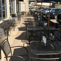 Outside seating July 2023 at Med Box Grill in Chanhassen