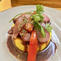 Tamal with Seitan, onions and bell pepper   at Lounge del Brujo Centro Histórico in Arequipa