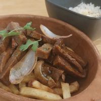 Lomo saltado at Lounge del Brujo Centro Histórico in Arequipa