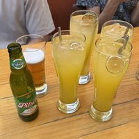 Mango ginger sodas and pilsen  at Lounge del Brujo Centro Histórico in Arequipa