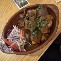 Anticuchos - sliced seitan at Lounge del Brujo Centro Histórico in Arequipa