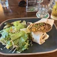 Vegan burritoos  at Steam Whistle Brewing in Toronto