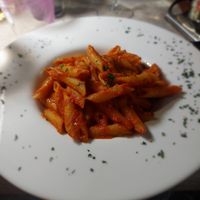 Pasta arrabiata at Osteria Barababao in Venice