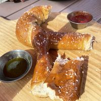 The Big Show, 12” Oven Baked Pretzel  at The Mitten Brewing Co in Grand Rapids