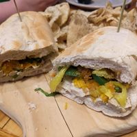 Everidae Chicken Sandwich (vegan) at The Mitten Brewing Co in Grand Rapids